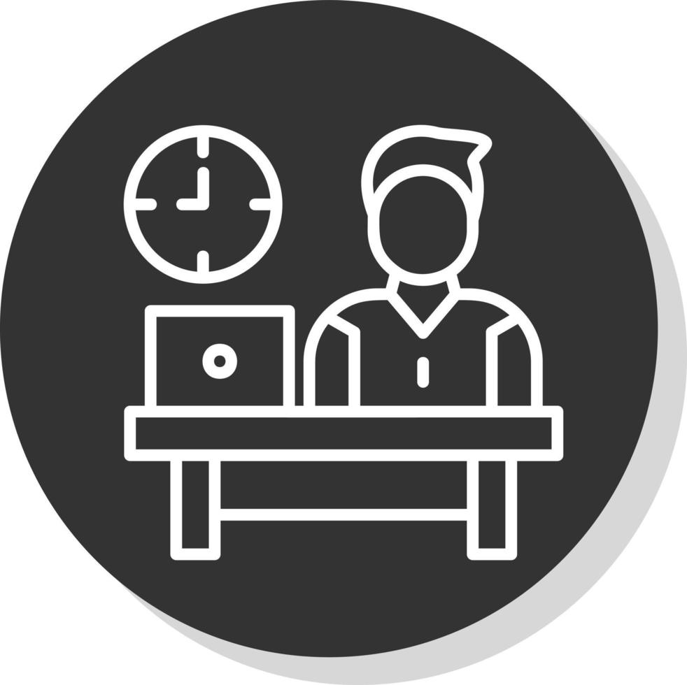 Work Time Vector Icon Design