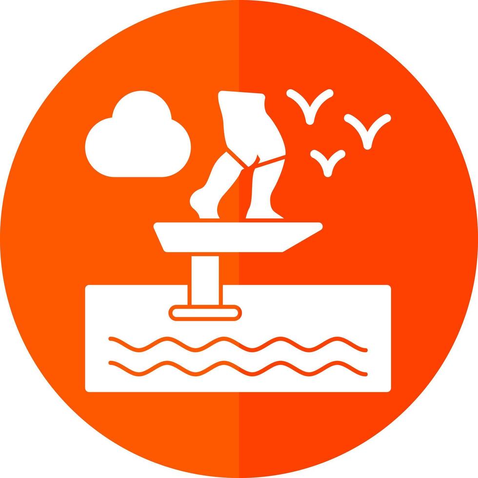 Sit Down Hydrofoiling Vector Icon Design