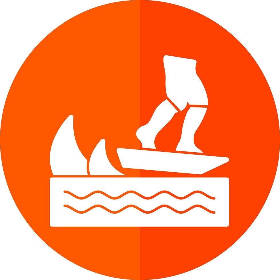 diseño de icono de vector de skurfing