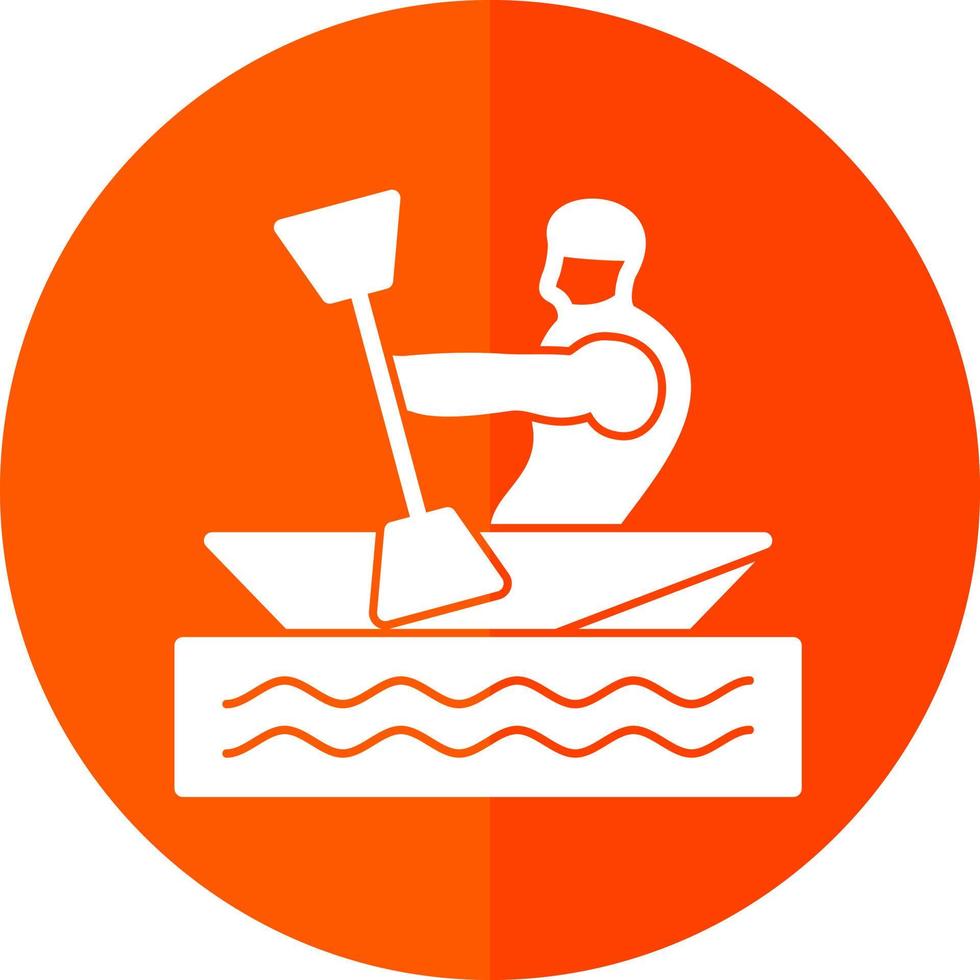 Kayaking Vector Icon Design