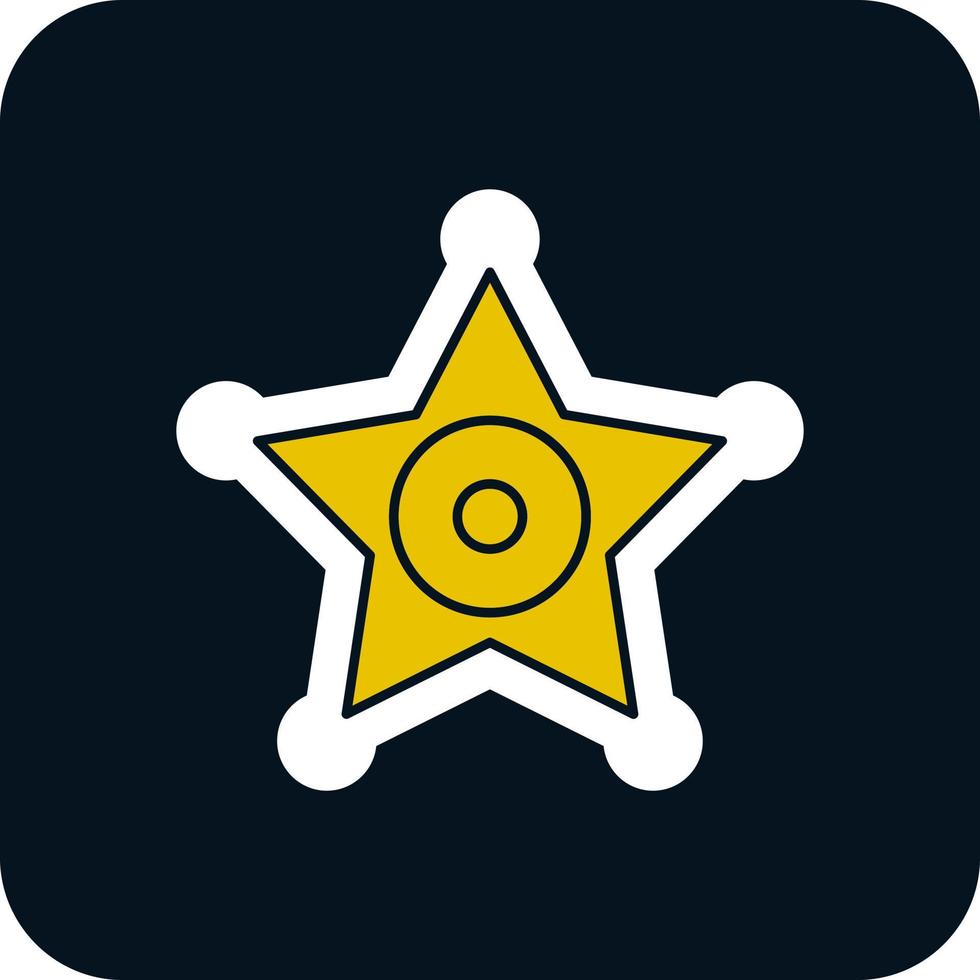 Sheriff Badge Vector Icon Design