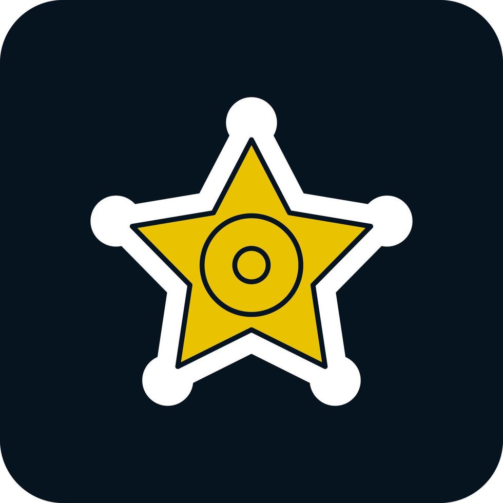 Sheriff Badge Vector Icon Design