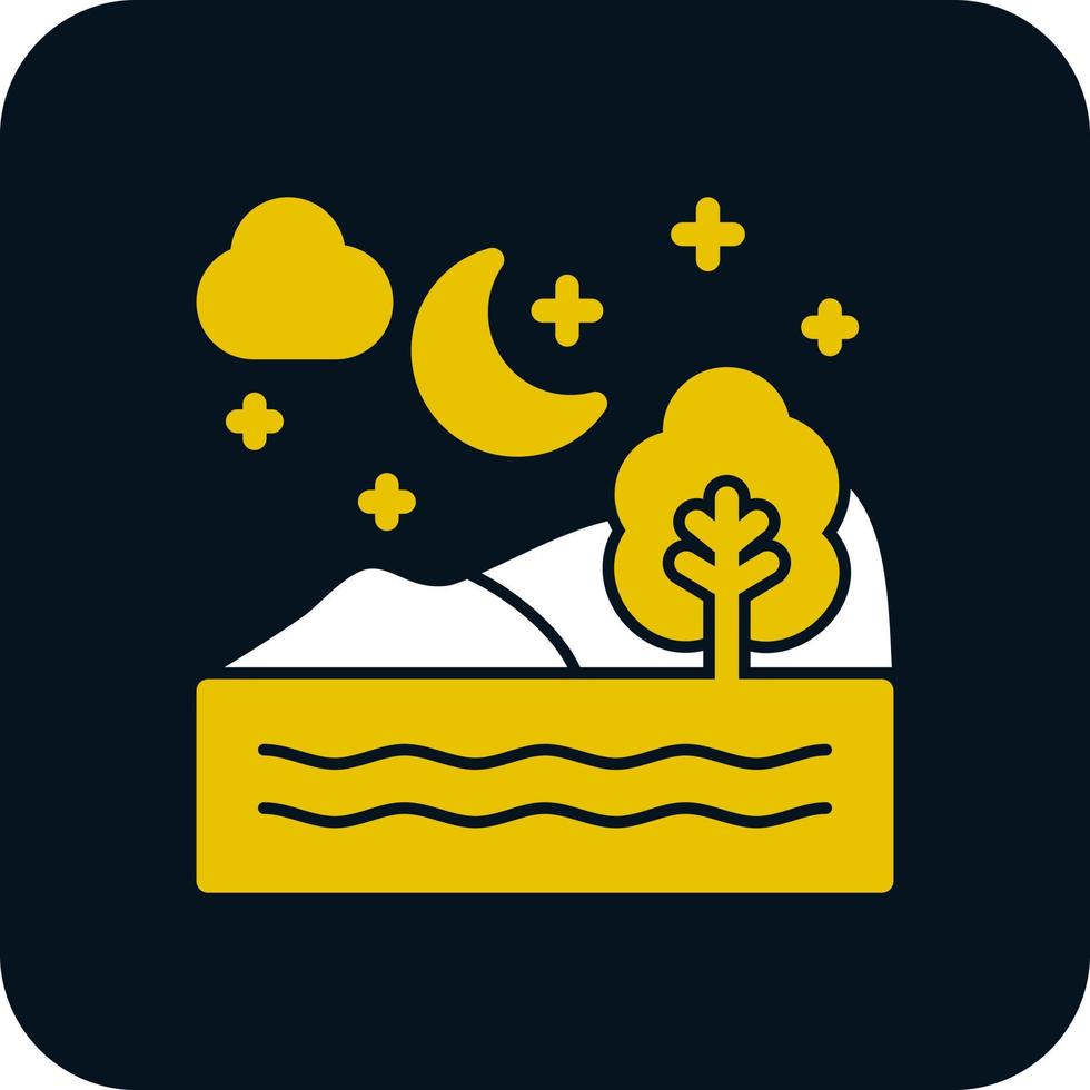 diseño de icono de vector de paisaje nocturno