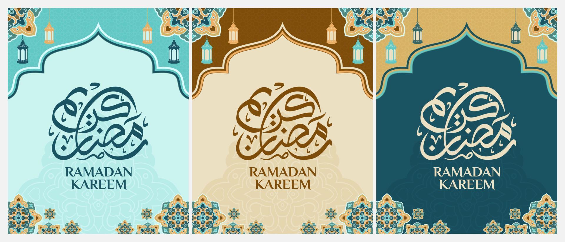 islámico ornamento modelo para fondo, bandera, póster, cubrir diseño, sobre, social medios de comunicación alimentar. Ramadán kareem y eid Mubarak 2023 concepto, musulmán linterna, modelo vector