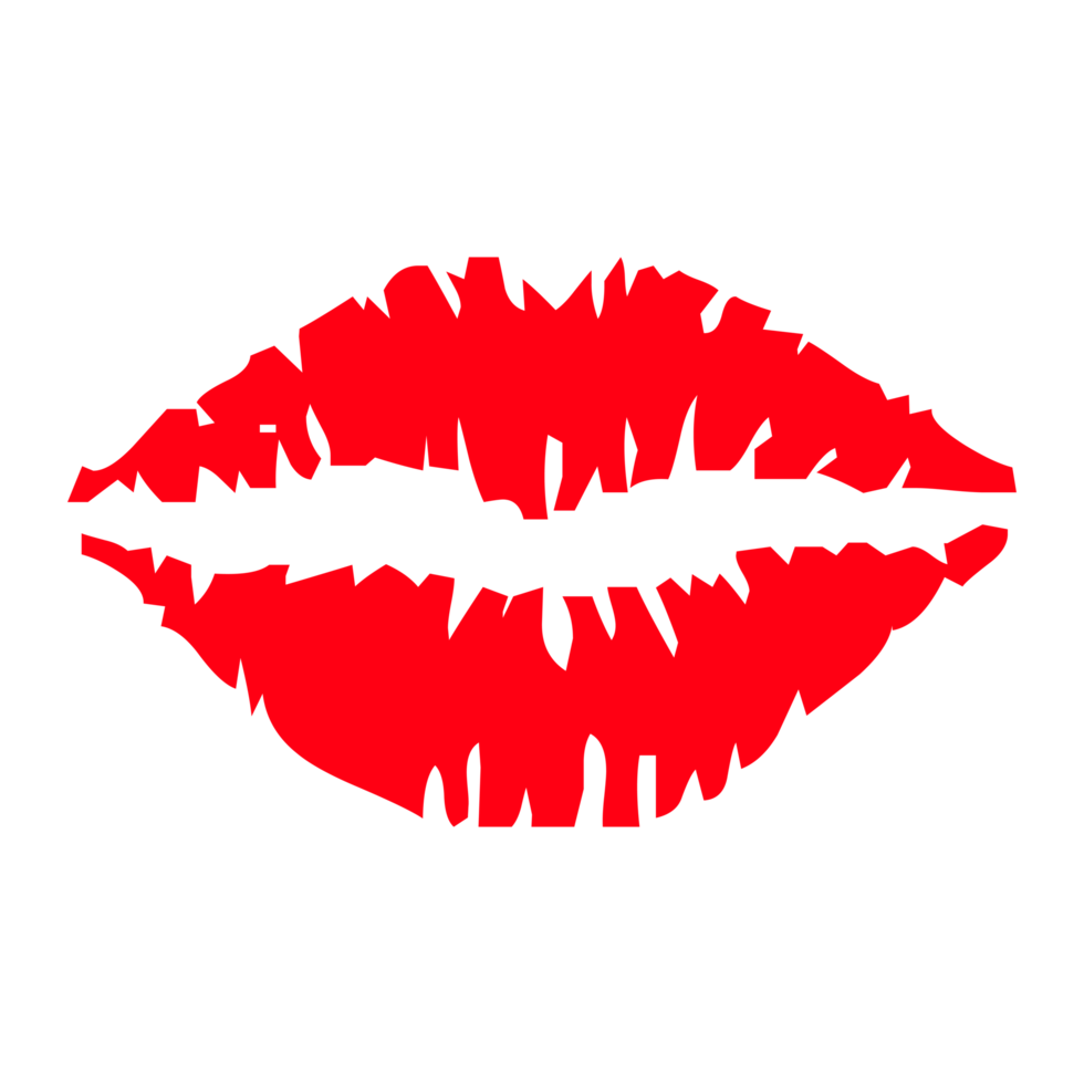 rojo labios aislado en un transparente antecedentes png