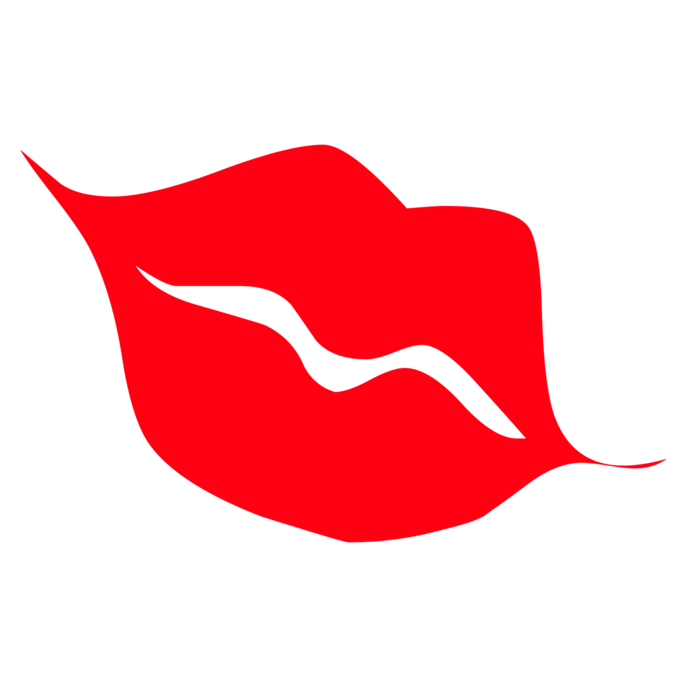 rojo labios aislado en un transparente antecedentes png