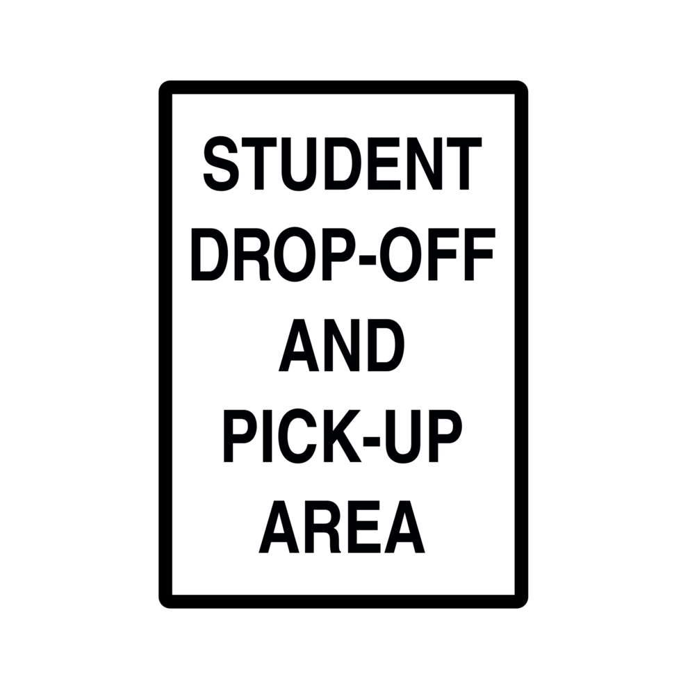 Student Dropoff and pick area sign on Transparent Background 20906855 PNG