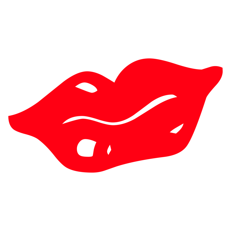 rojo labios aislado en un transparente antecedentes png