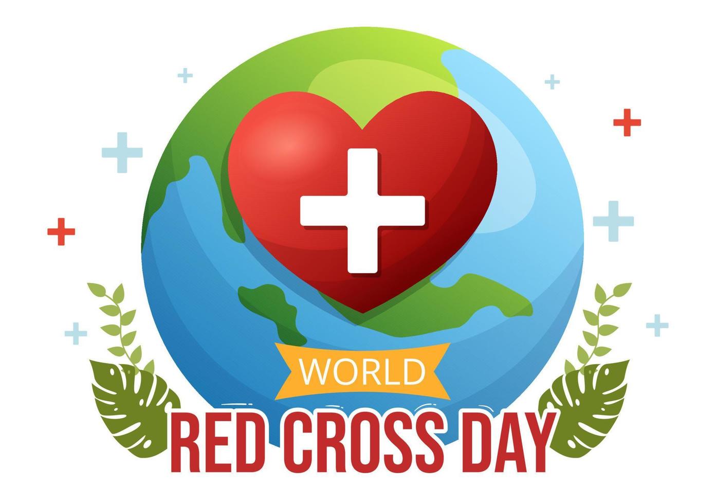 World Red Cross Day on May 8 Illustration to Medical Health and Providing Blood In Hand Drawn for Web Banner or Landing Page Templates vector