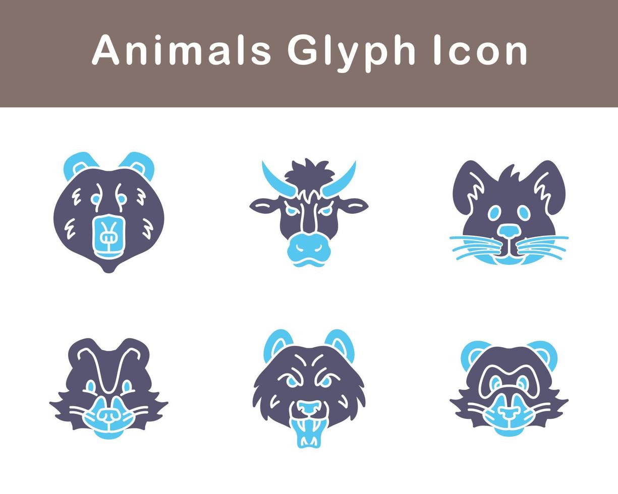 animales vector icono conjunto