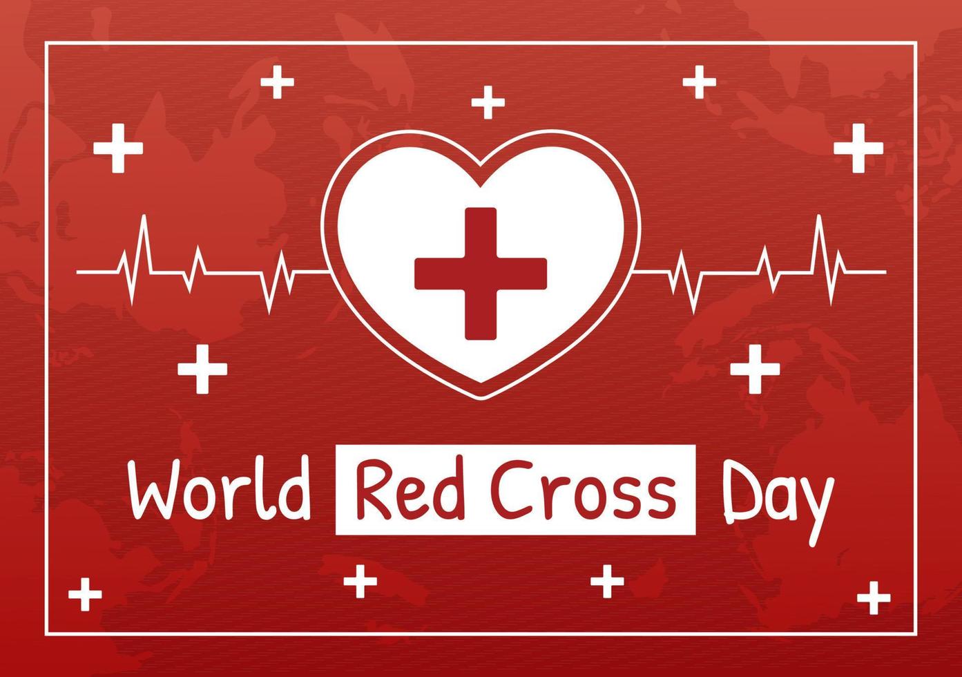 World Red Cross Day on May 8 Illustration to Medical Health and Providing Blood In Hand Drawn for Web Banner or Landing Page Templates vector