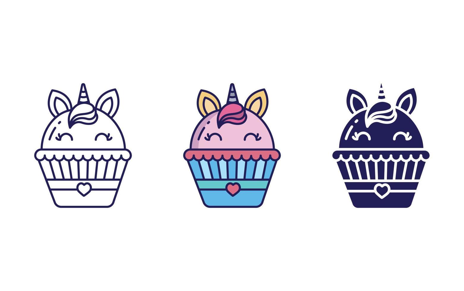 Cup cakes icon vector