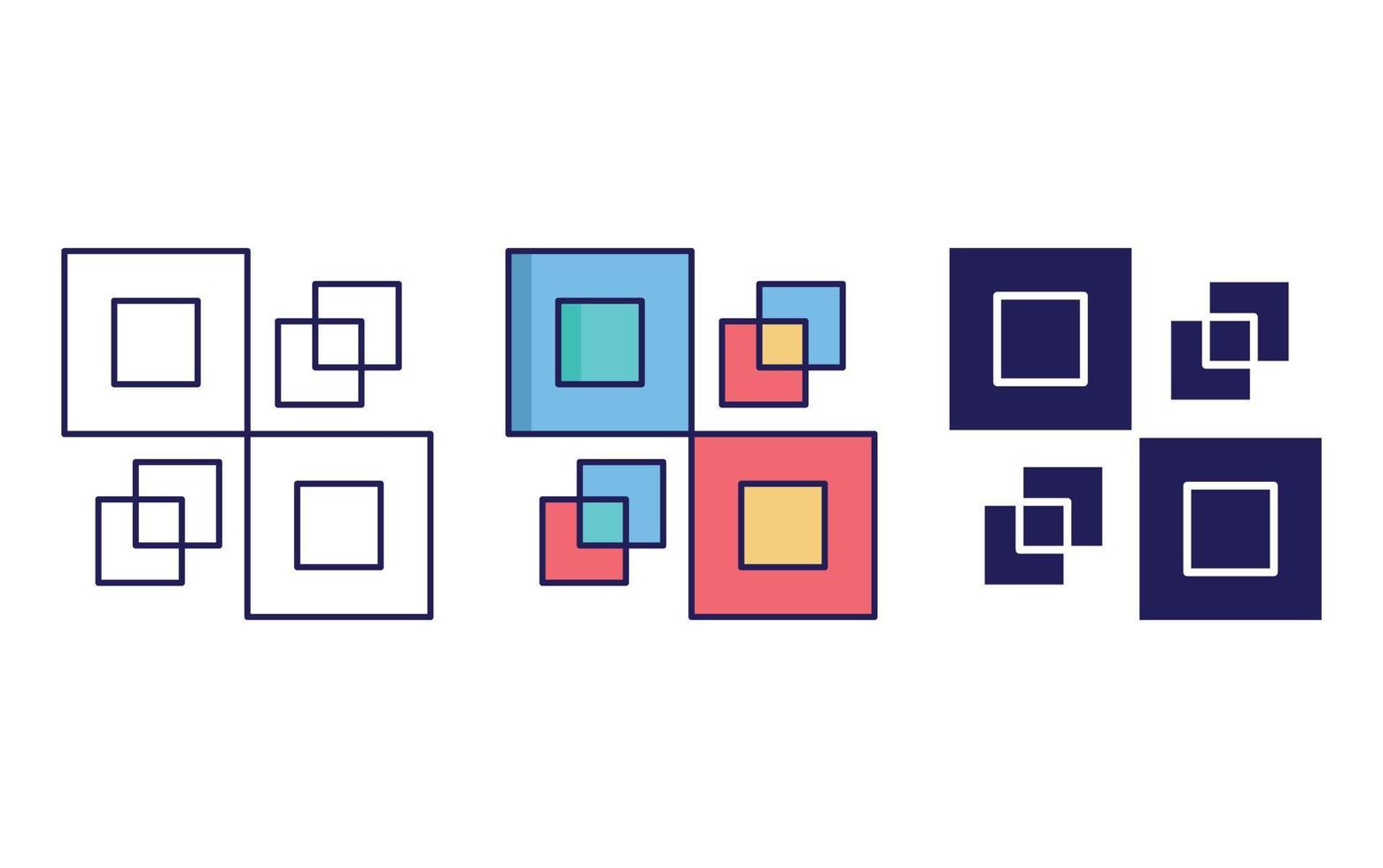 Abstract Shapes icon vector