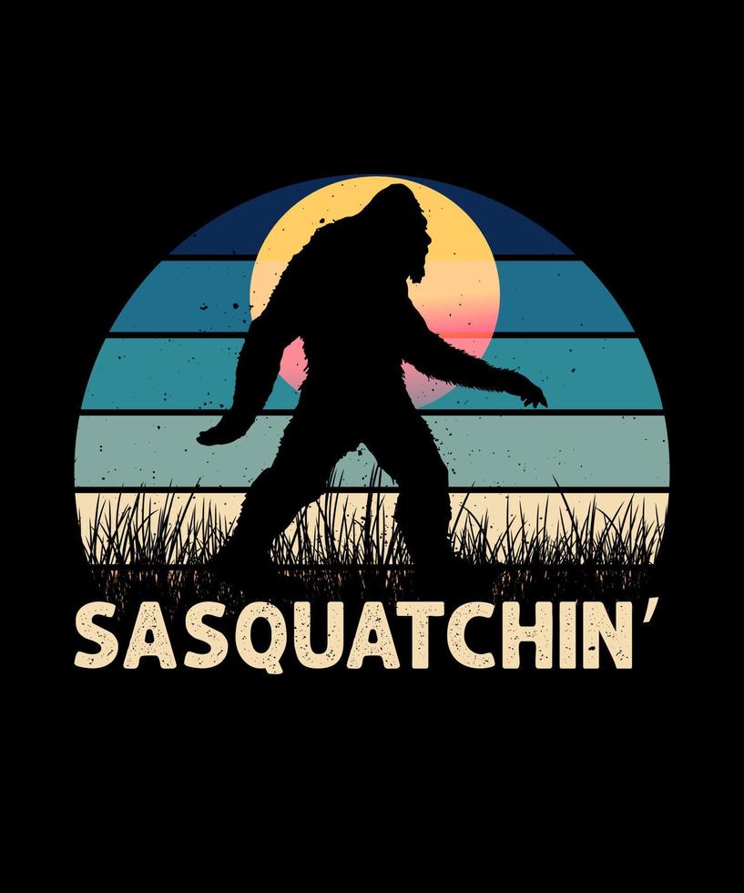 Sasquatch bigfoot vector tshirt design