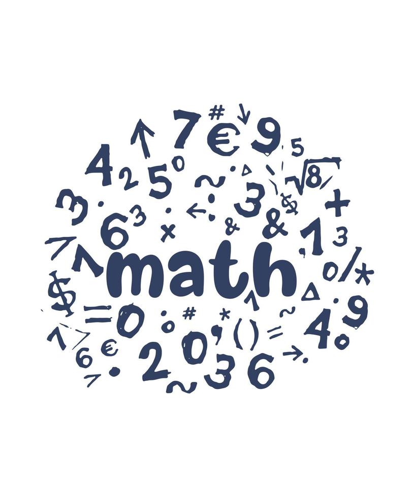 Math day logo vector tshirt design