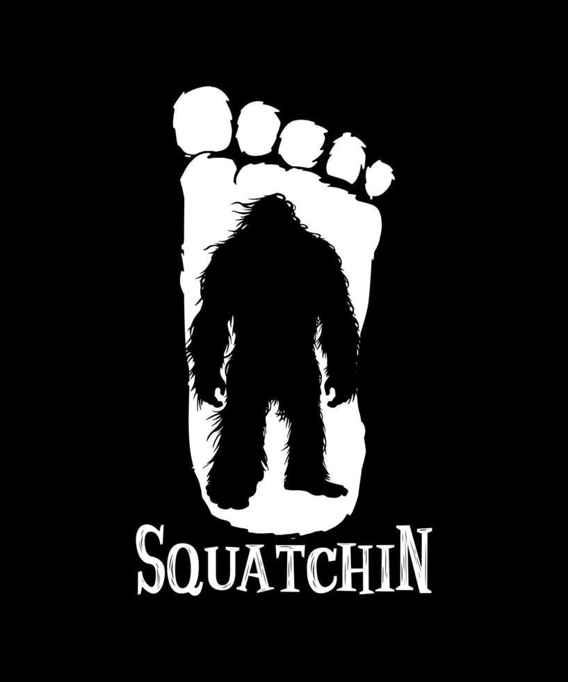 Sasquatch bigfoot vector tshirt design