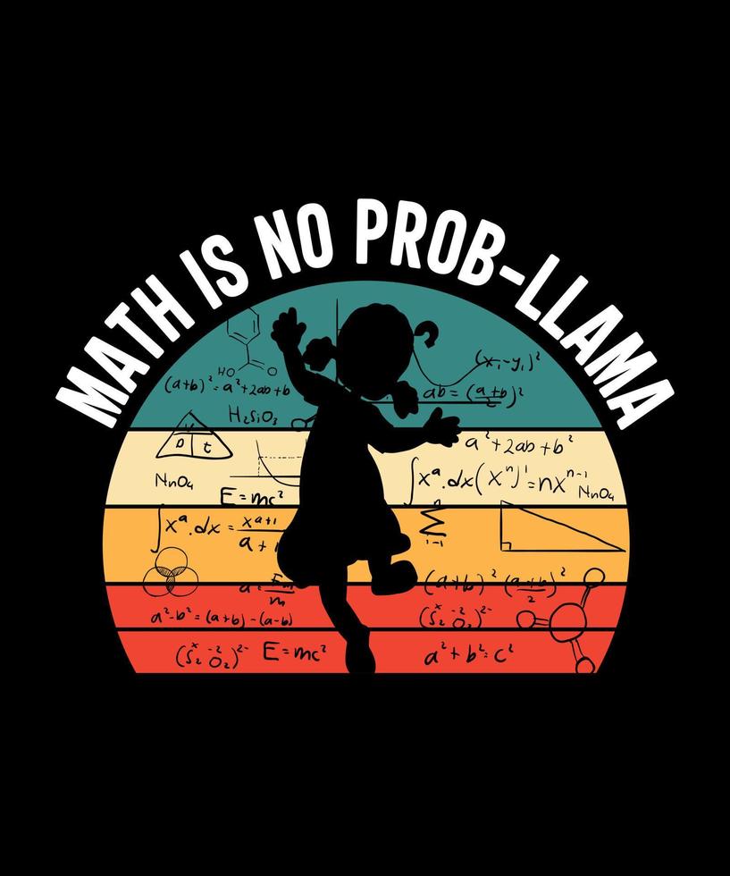 Math is no problem illustration vector design