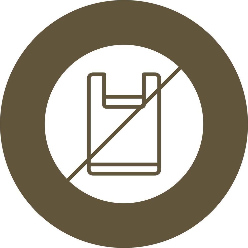 No Plastic Bags Vector Icon