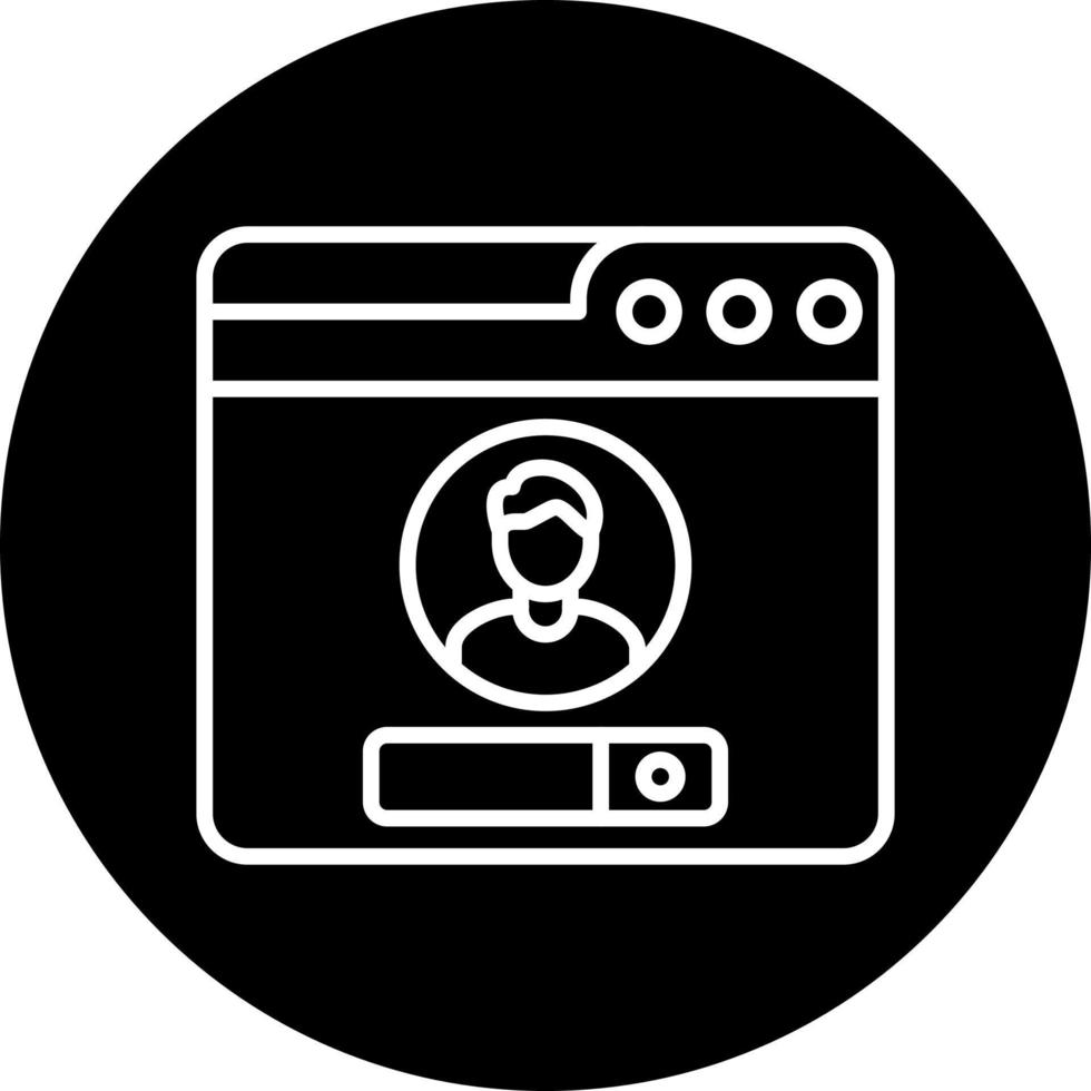 Web Login Vector Icon