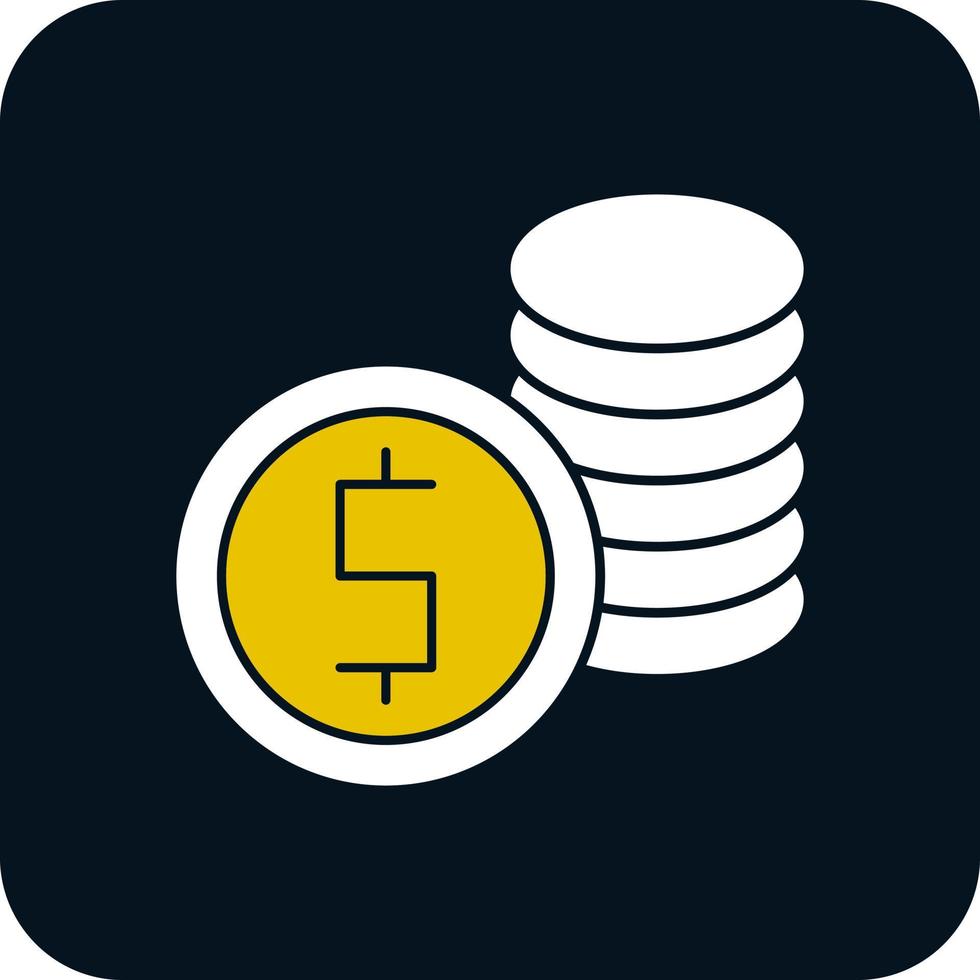 Coin Stack Vector Icon Design