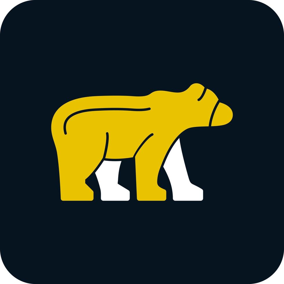 diseño de icono de vector de oso