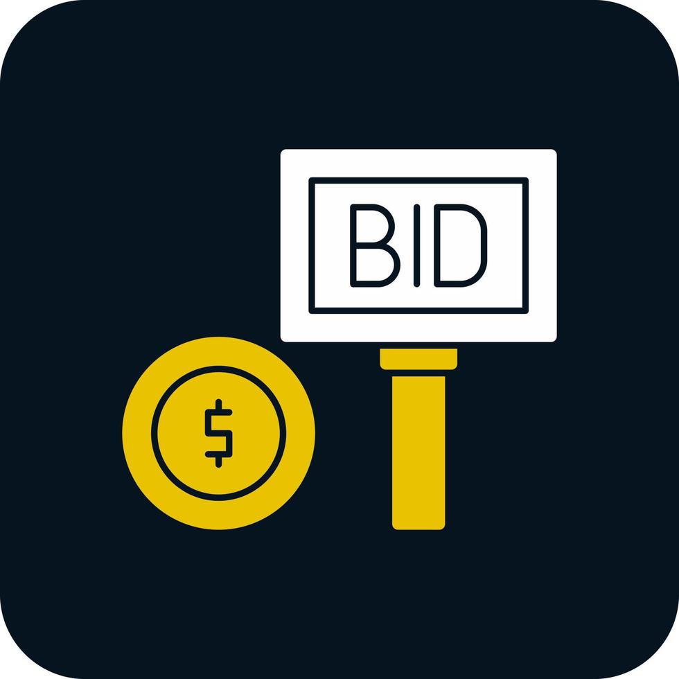 Bid Vector Icon Design