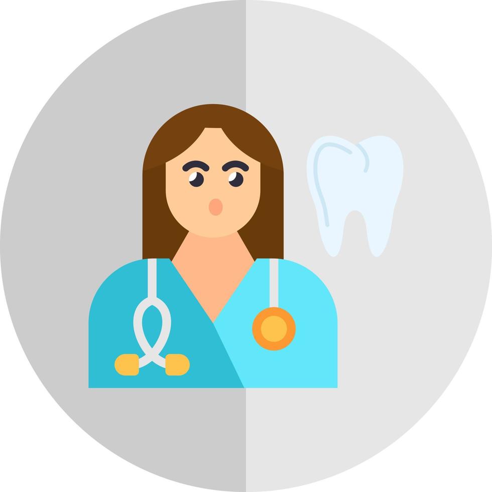 Female Dentist Vector Icon Design