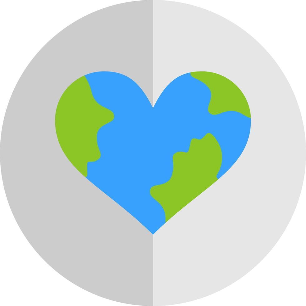Earth Love Vector Icon Design