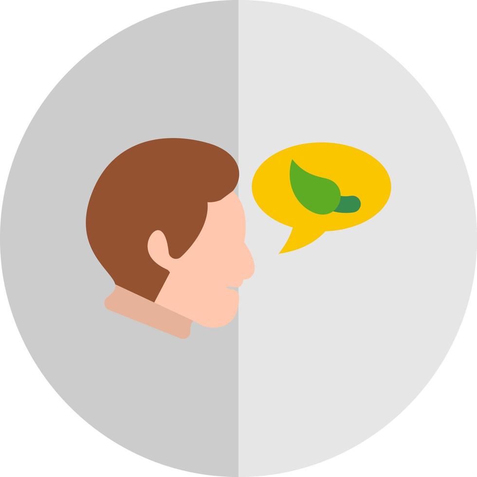 Eco Talk Vector Icon Design