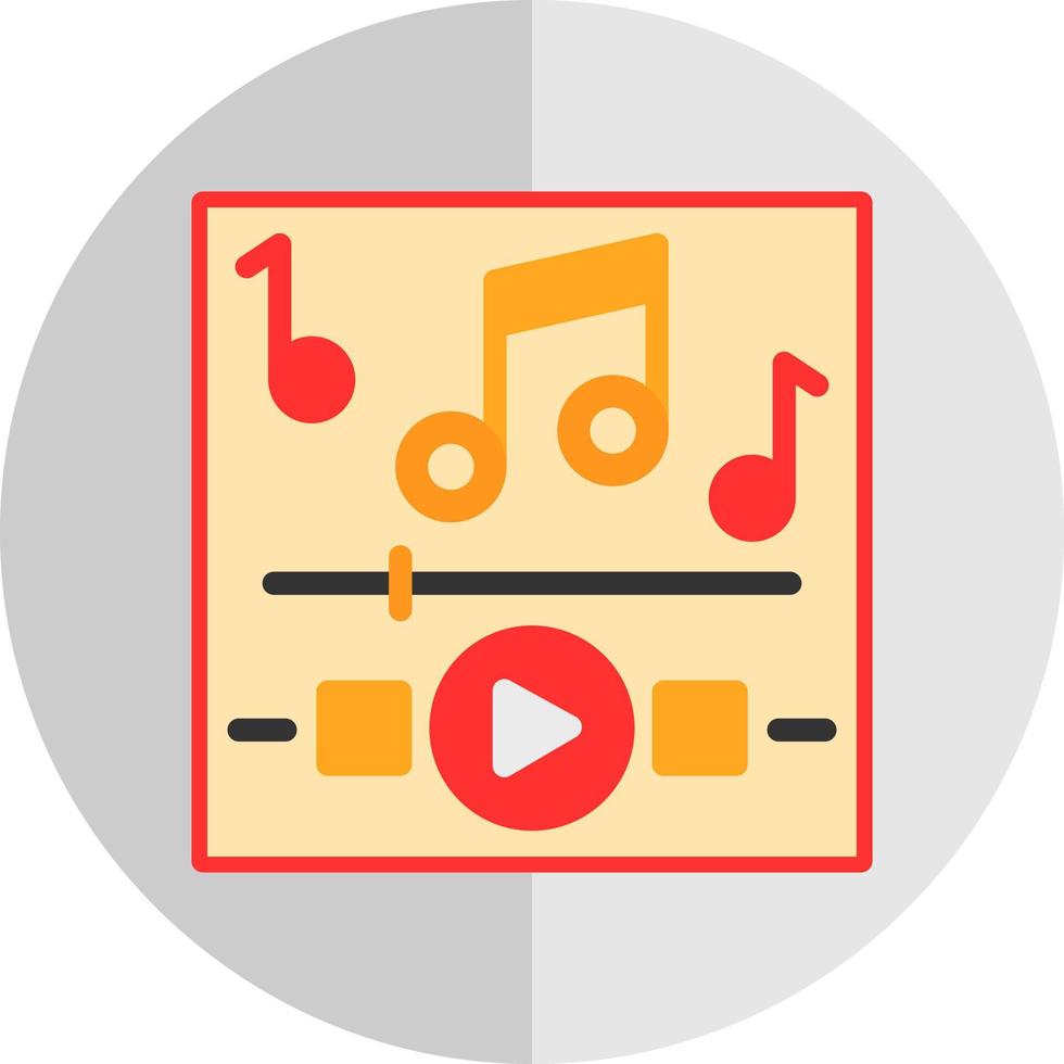 Music Playing Vector Icon Design