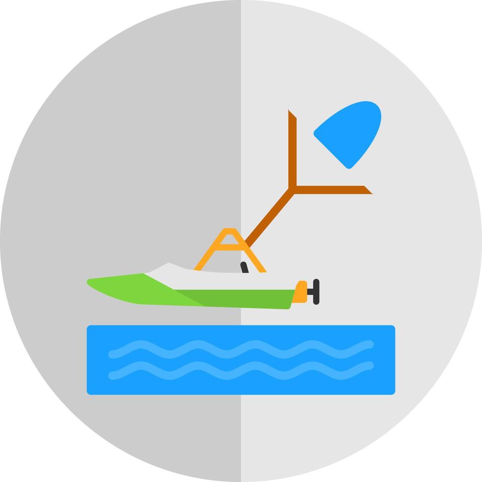 Parasailing Vector Icon Design