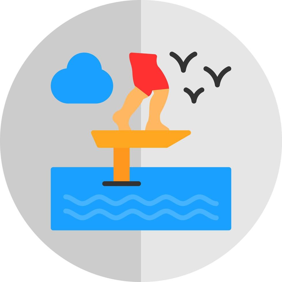 Sit Down Hydrofoiling Vector Icon Design