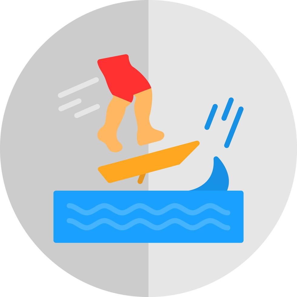 diseño de icono de vector de skimboard