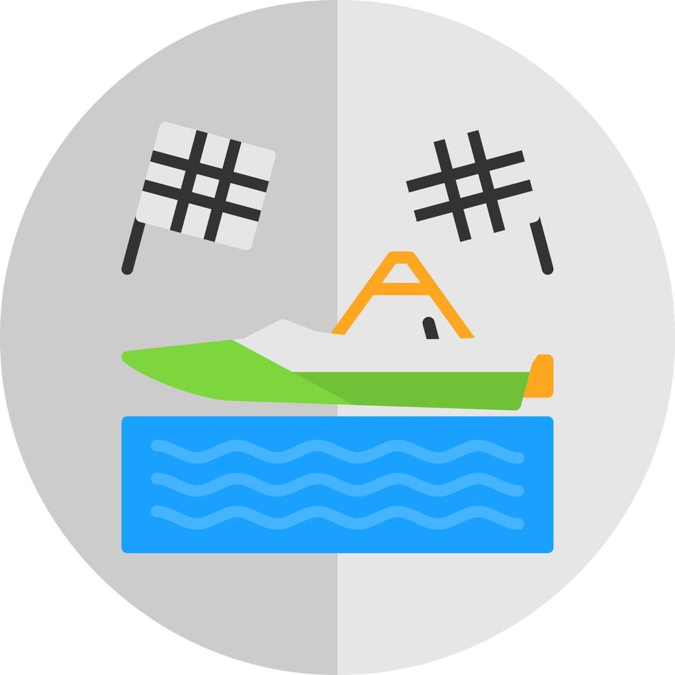 Powerboat Racing Vector Icon Design