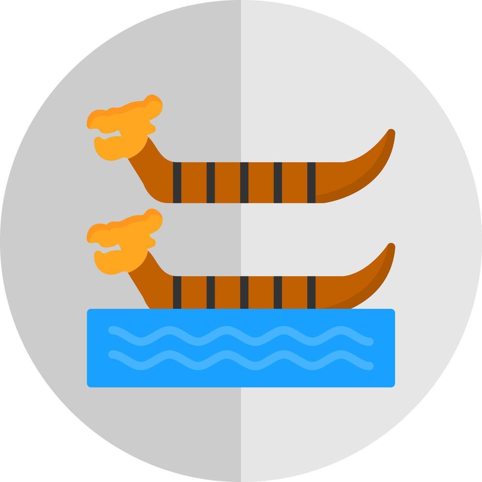 Dragon Boat Racing Vector Icon Design