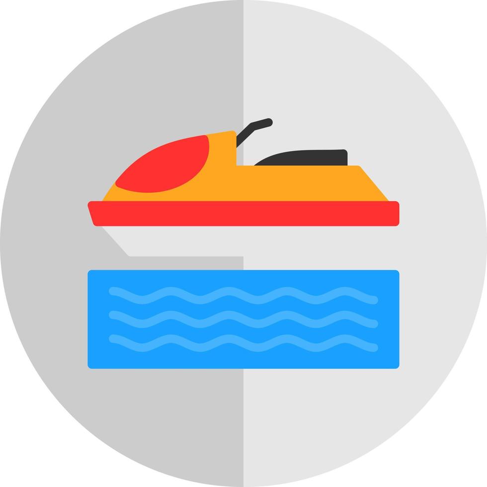 Jet Skiing Vector Icon Design