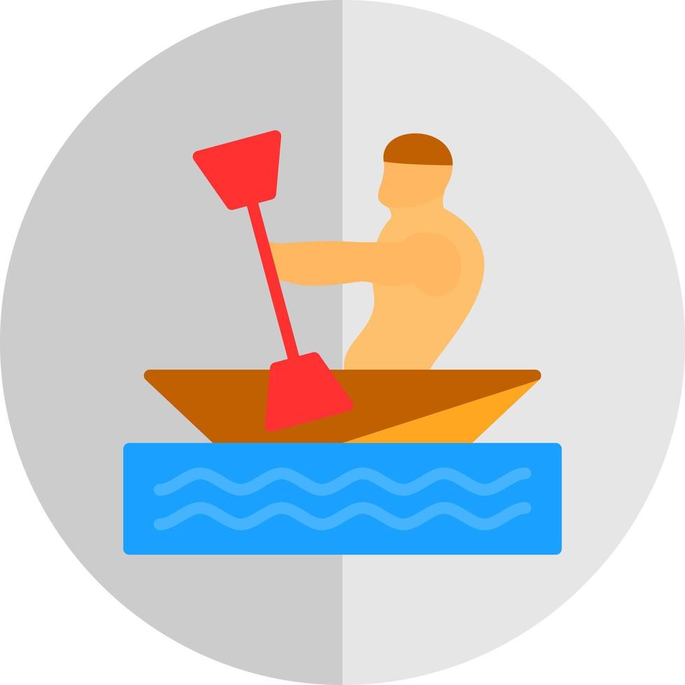 Kayaking Vector Icon Design