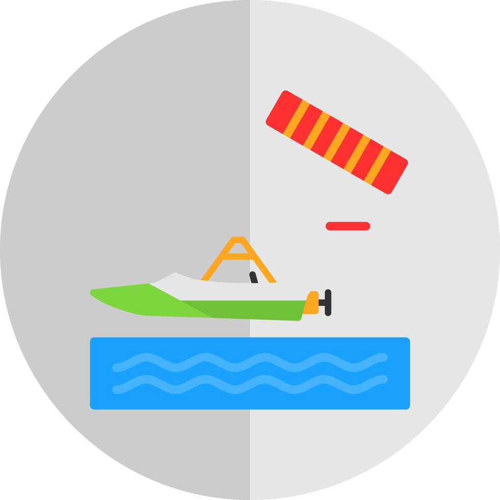 diseño de icono de vector de kitesurf