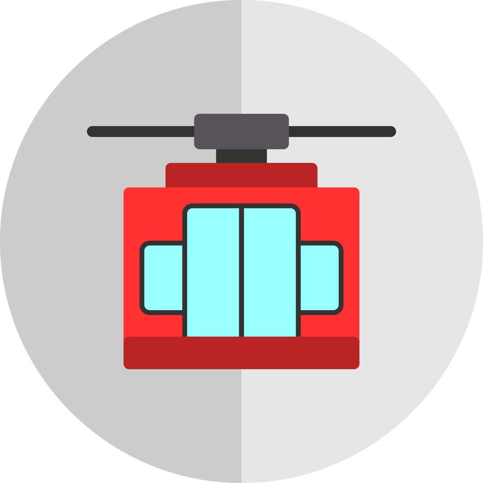 Cable Car Vector Icon Design