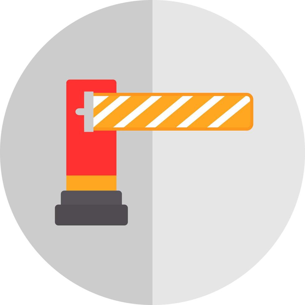 Parking Barrier Vector Icon Design