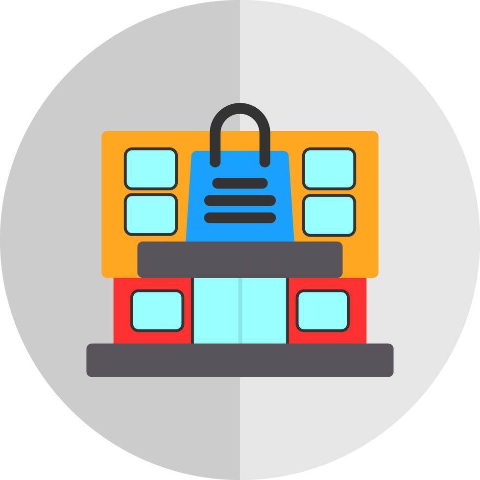 Shopping Mall Vector Icon Design