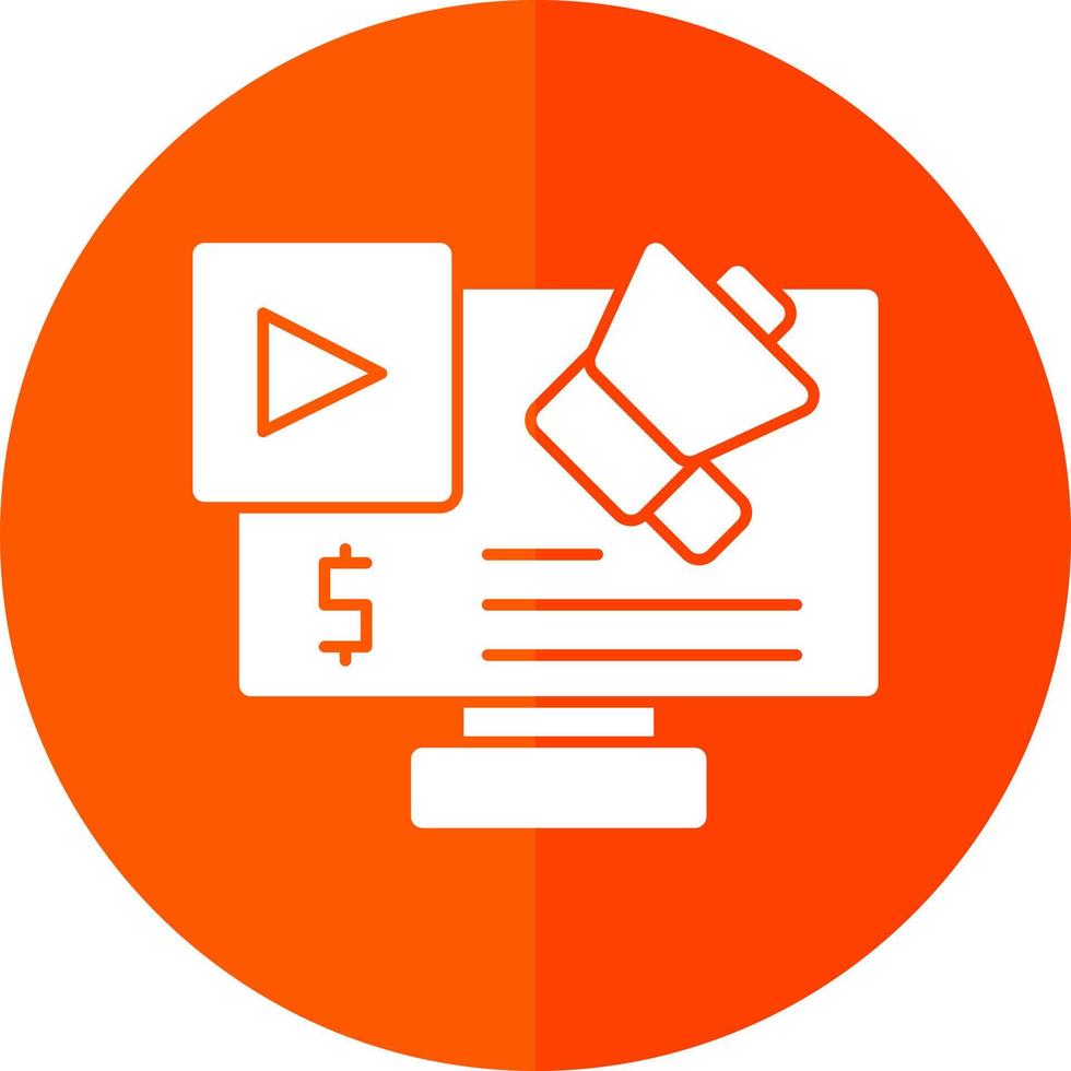 Paid Social Advertising Vector Icon Design
