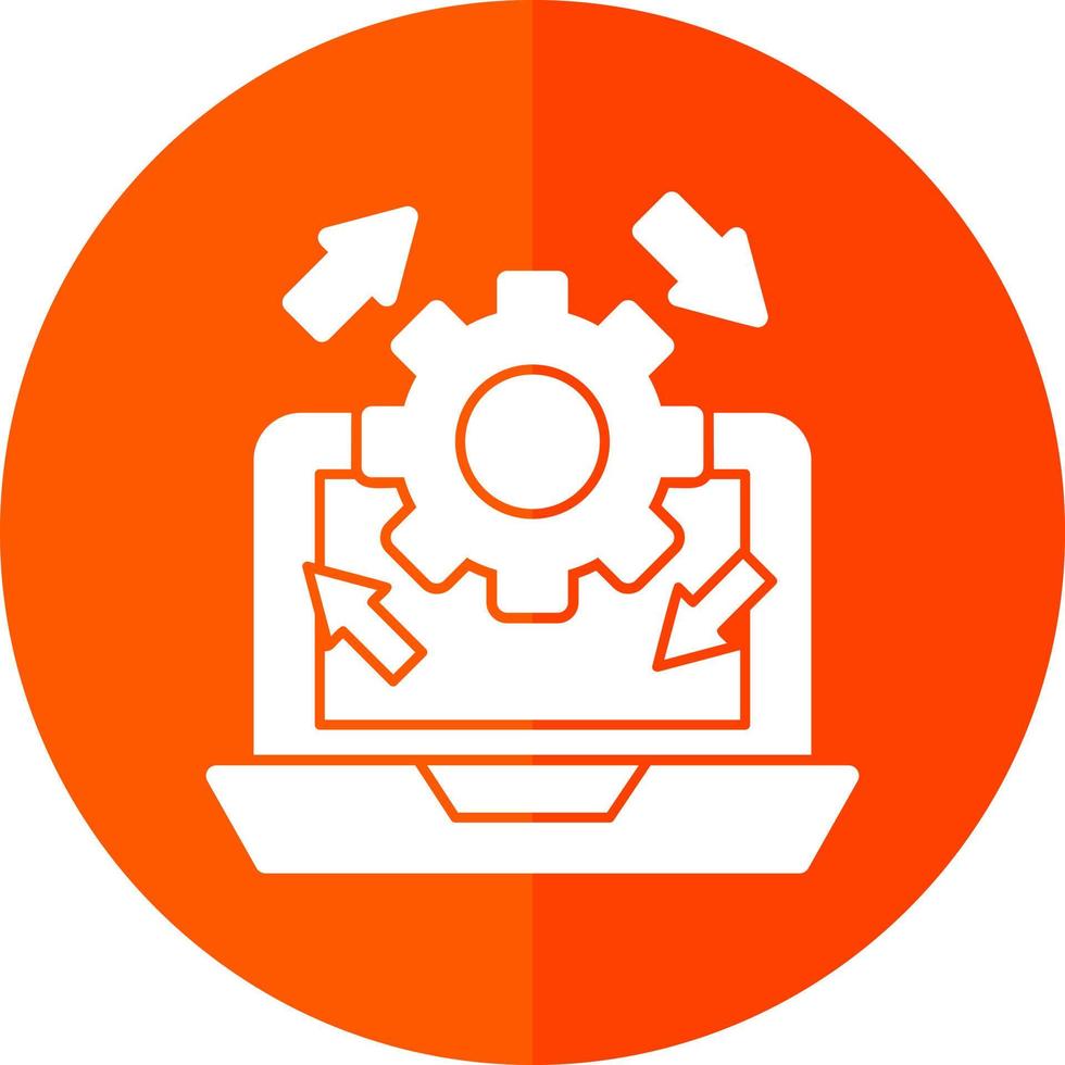 Upgrade Laptop Vector Icon Design