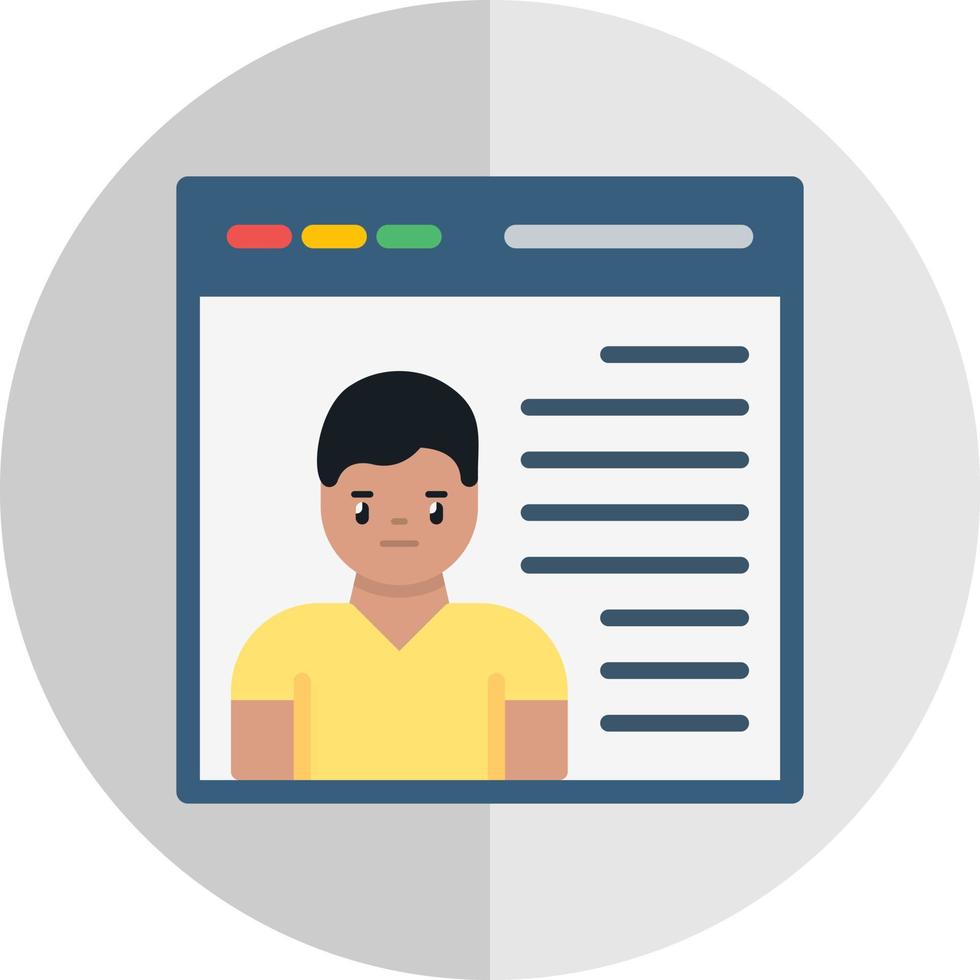 User Persona Vector Icon Design