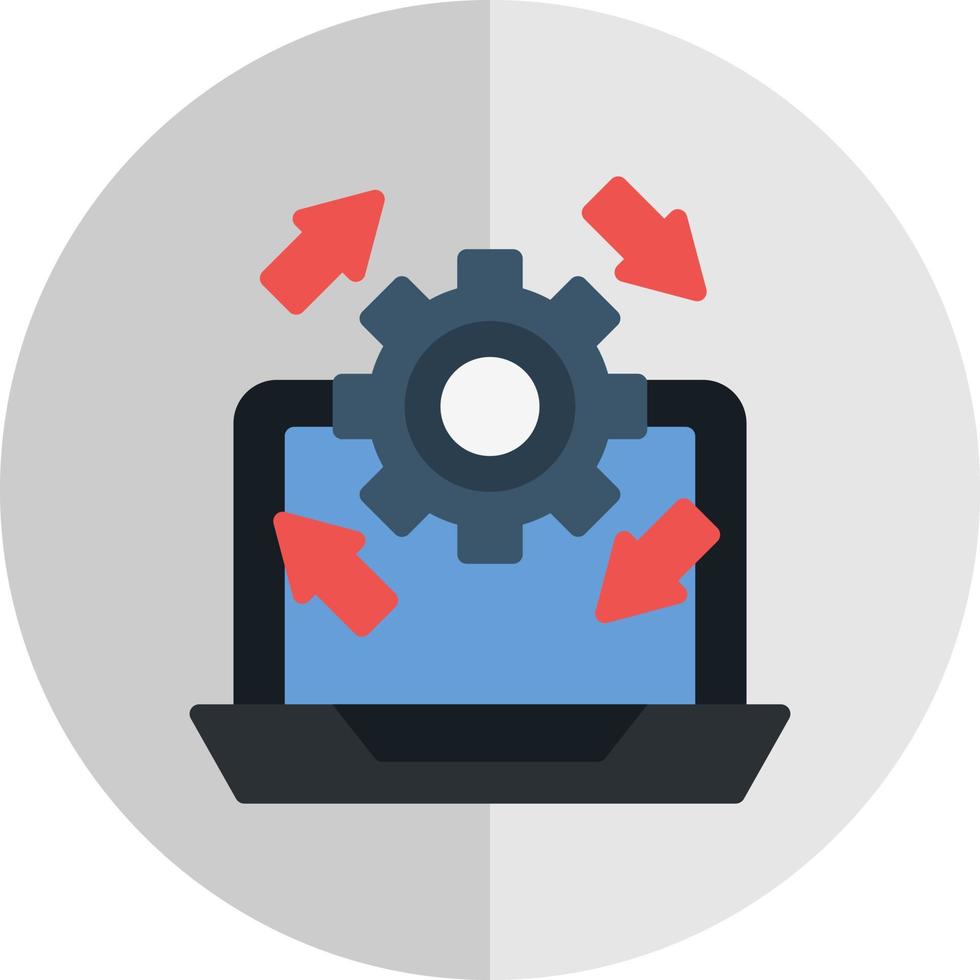 Upgrade Laptop Vector Icon Design