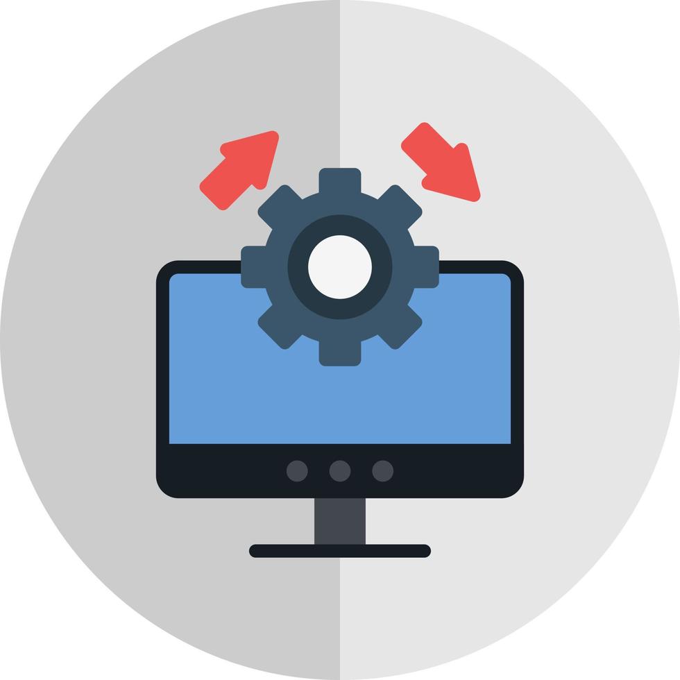 Upgrade Desktop Vector Icon Design