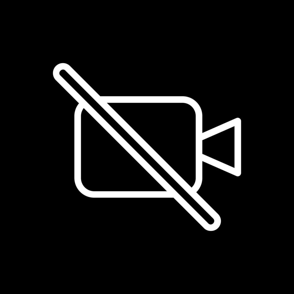 Video Off Vector Icon Design
