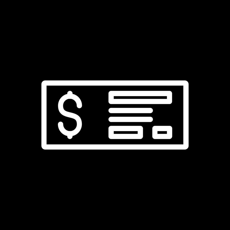 Money Check Vector Icon Design