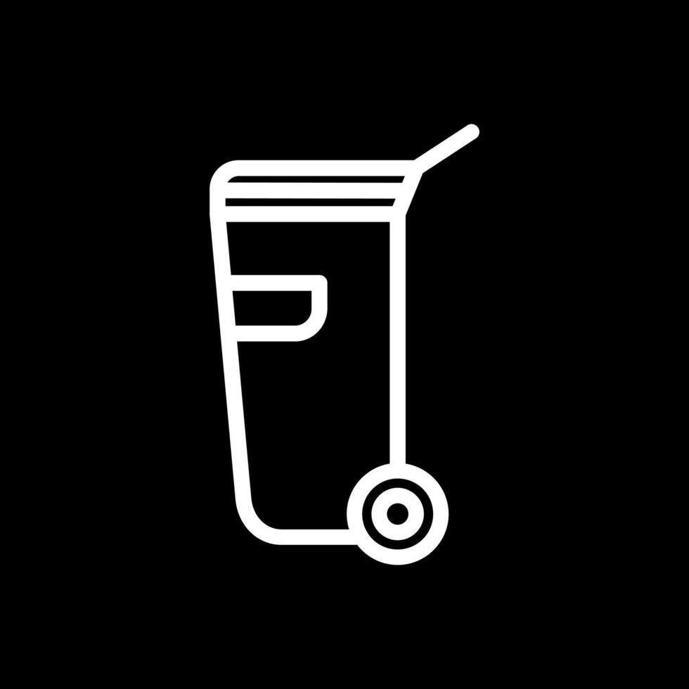 diseño de icono de vector de contenedor de basura