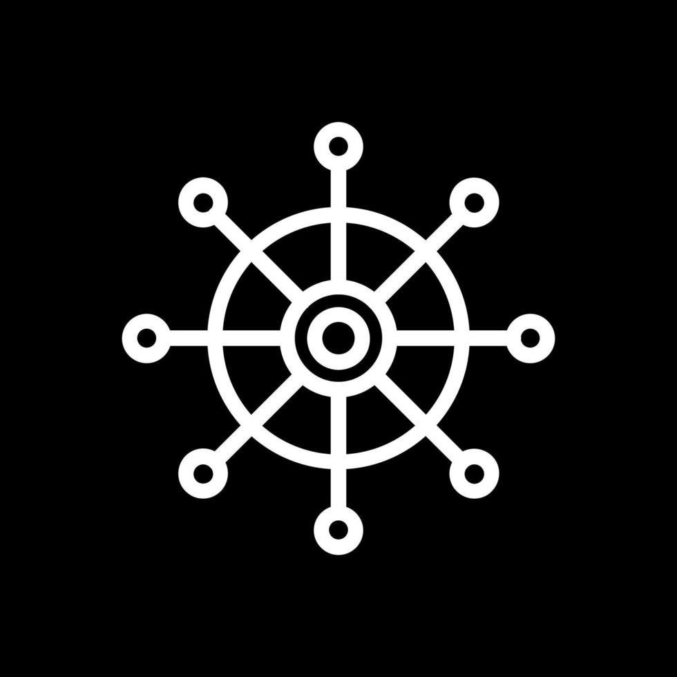 Dharmachakra Vector Icon Design